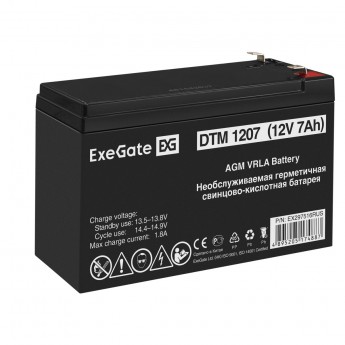 Аккумуляторная батарея EXEGATE DTM 1207 F1