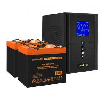 Комплект EXEGATE ИБП EX295987RUS + батарея 55Aч EX285652RUS 2шт