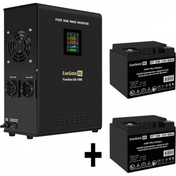 Комплект EXEGATE ИБП EX295998RUS + батарея 40Aч EX282976RUS 2шт