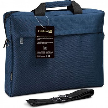 Сумка EXEGATE START S11 DEEP BLUE, темно-синяя, полиэстер, для ноутбуков и планшетов до 11"
